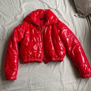 Dolls Kill Patent Vinyl Puffer